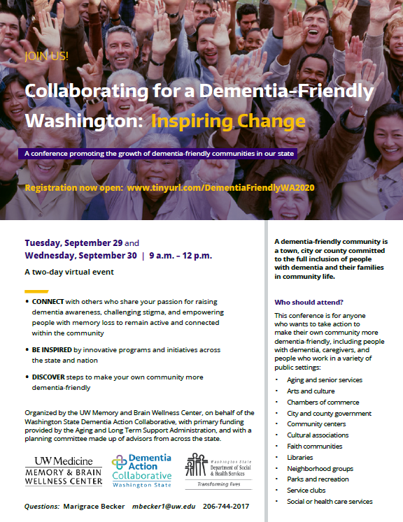 Dementia-Friendly Future event flyer