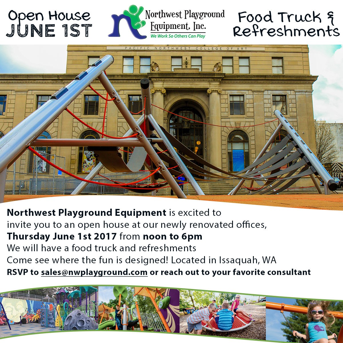 NW Playground Equipment Open House